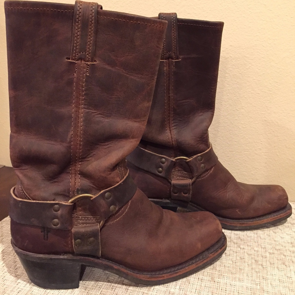 Frye Harness Mid Calf Leather Boot